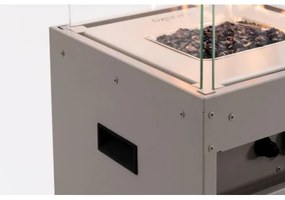 Planika Faro GAS - Vonkajší plynový krb 142x36 cm 8kW šedá + ochranný kryt