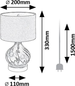 Rabalux PIRELO stolná lampa 74033