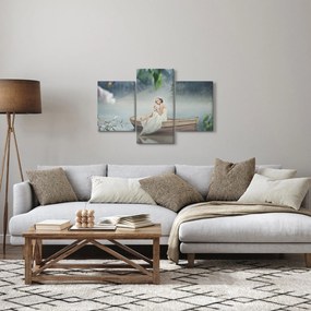 Obraz - Žena na loďke (90x60 cm)