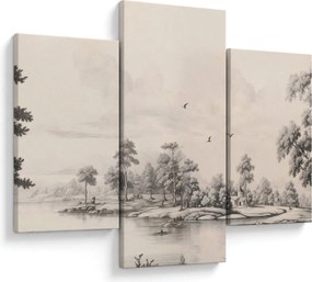 Obraz - Vintage kresba krajiny (90x60 cm)