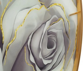 Nástenné hodiny Glass Rose 80 cm viacfarebné/zlaté