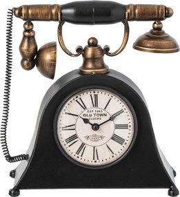 Stolové hodiny v tvare starého telefónu - 26*9*25 cm