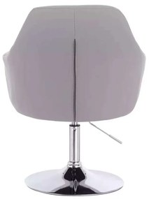 LuxuryForm DESIGN Kreslo ANDORA na striebornom tanieri - šedé