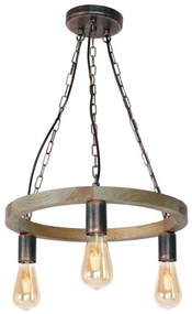 Luster na reťazi HAKON 3xE27/60W/230V