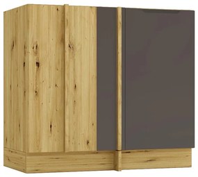 Kuchynská skrinka Cosmo Isabel Dnp P/L  Mocca Grey/Dub Artisan