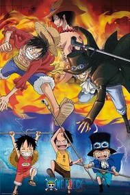 Plagát, Obraz - One Piece - Ace Sabo Luffy, (61 x 91.5 cm)