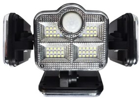 LED Solárny reflektor so senzorom pohybu a súmraku 30W/3,7V 2400 mAh IP47 + DO