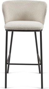 Biela barová stolička (výška sedadla 75 cm) Ciselia – Kave Home