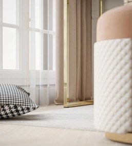 TOALETNÝ STOLÍK NESSIE KAŠMÍR + ZLATÝ PODSTAVEC + LED ZRKADLO