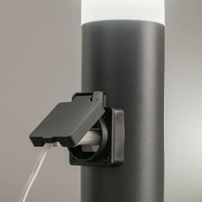 BRILAGI - Vonkajšie svietidlo so zásuvkou ELIA 1xE27/20W/230V IP44 50 cm antracit