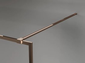 Mexen, Mexen Kioto-XF sprchová stena s rámom 80 x 202 cm, grafit 10 mm, ružové zlato - 800-080-104-60-40-X