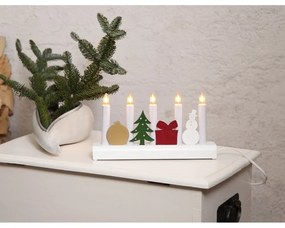 Biely svietnik Star Trading Julia, výška 15 cm