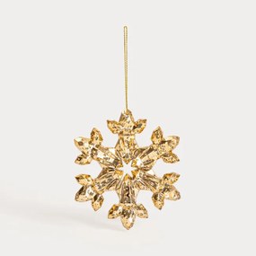 Závesná vianočná dekorácia ASTRE zlatá vločka 755262