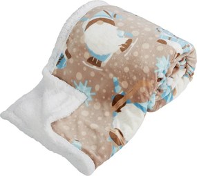 Home Elements Mikroflanelová deka, Škriatkové, svetlo hnedá