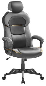 Kancelárska stolička, 124,5-134,5x68x68cm, čierna