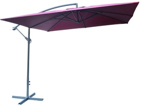 Rojaplast Slnečník kovový nepremokavý 8080 - 270x270cm- bordó