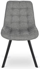 Vintino kreslo BERA Látka - sivá farba, nohy čierne - vintino.sk