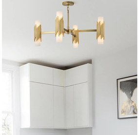 Elstead MARVELE8-AB-OPAL - Luster na tyči MARVELE 8xE14/40W/230V zlatý