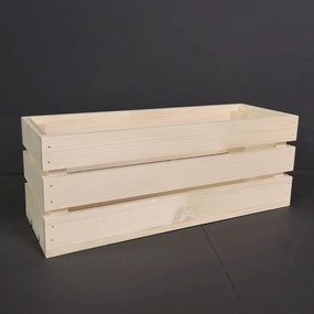 AMADEA Drevená debnička z masívneho dreva, 40x14x15 cm