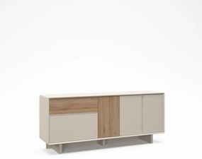 Komoda v béžovej a prírodnej farbe v dekore duba 180x76x45 cm Carpi – Marckeric