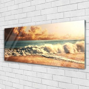 Obraz plexi Oceán pláž vlny krajina 125x50 cm
