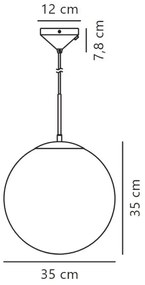 Nordlux - Luster na lanku GRANT 1xE27/25W/230V pr. 35 cm
