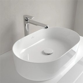 VILLEROY &amp; BOCH Collaro oválne umývadlo na dosku bez otvoru, bez prepadu, 560 x 360 mm, biela alpská, s povrchom CeramicPlus, 4A1956R1