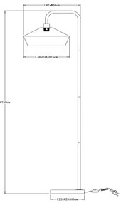 Lucide 10713/28/72 - Stojacia lampa YUNKAI 1xE27/60W/230V hnedá