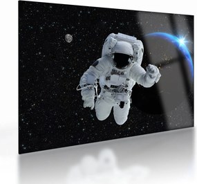 Sklenený obraz - Astronaut vo vesmíre (70x50 cm)