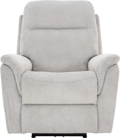 Masážne polohovacie kreslo Duncan, svetlo šedá látka