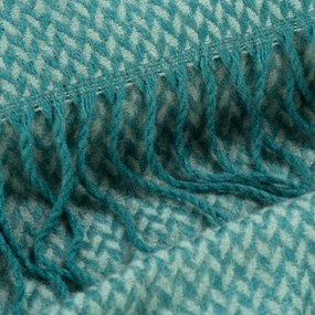 Deka AKRYL so strapcami, mätová / tyrkysová