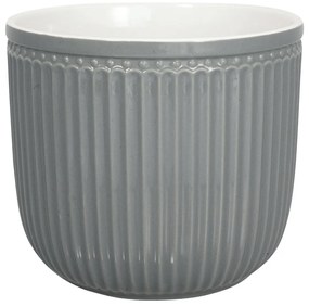 Sivý keramický kvetináč Green Gate Alice, ø 14 cm