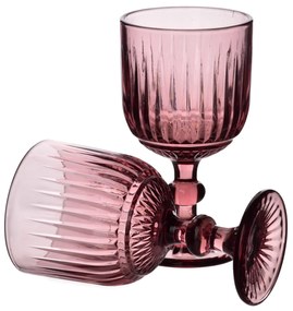 Sada 4 ks sklenic na stopce ELISE 350 ml fialová