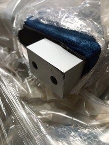 AKCIA Tmavomodrá rozkladacia rohová pohovka ZENOVA 220x140 cm, obojstranná II. akosť