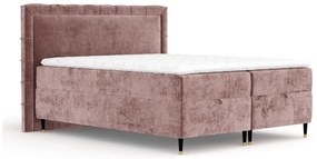 Ružová boxspring posteľ s úložným priestorom 200x200 cm Voyage – Maison de Rêve
