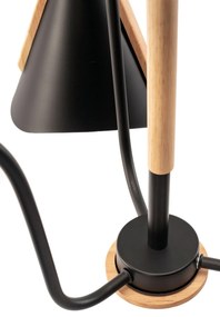 Toolight - Škandidávska závesná lampa 3-ramenná 3xE27 60W APP442-CP, čierna, OSW-08980