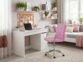 Kancelárske kreslo Q-022 z eko kože, ružové