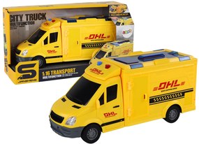 LEAN TOYS Dodávkové auto 1:16 – žlté