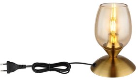 Globo 24007M - Stolná dotyková lampa KUWAITA 1xE14/25W/230V mosadz