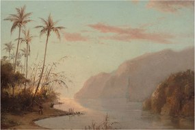 Obraz - Camille Pissarro, A creek in st. Thomas (Virgin Islands), reprodukcia (90x60 cm)