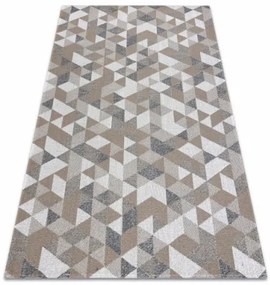 Koberec EKO SIZAL BOHO Casa Trojuholníky 2816 krém / taupe