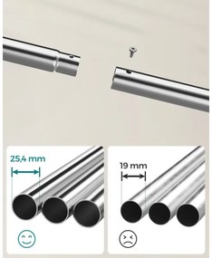 Mobilný stojanový vešiak LINEA strieborný