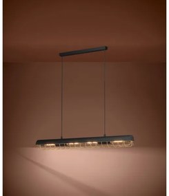 Eglo 390059 - Luster na lanku ALFONSINE 4xE27/40W/230V čierna/zlatá