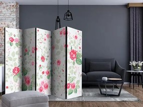 Paraván - Rosy pleasures II [Room Dividers] Veľkosť: 225x172, Verzia: Obojstranný