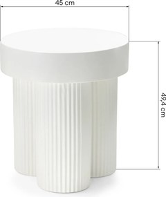 Odkladací stolík Salerno 45 cm biely