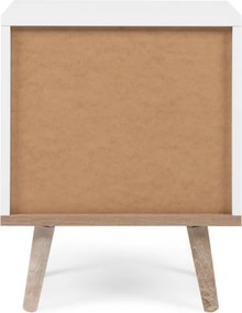 Nočný stolík Göteborg, biela/dub sonoma