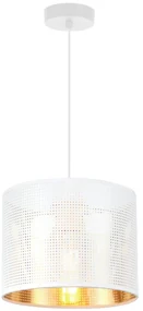 Závesné svietidlo Asti0, 1x biele PVC tienidlo, (fi 20cm), g, w
