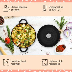 Klarstein Podolica, pekáč, 5,5 l, kastról, liatinový, smaltovaný, oválny, rukoväte