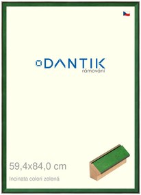 DANTIK rám na obraz 59,4x84 | INCLINATA colori zelená (Plexi Čiré)