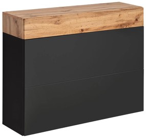 Botník Enderly (dub wotan + čierna). Akcia -12%. Vlastná spoľahlivá doprava až k Vám domov. 1097611